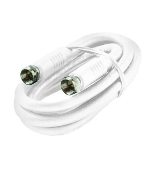 Steren 6' F-F White RG6/UL Cable
