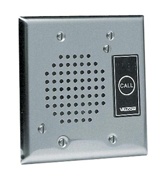 VALCOM Doorplate Spkr- Flush w/LED (Stainless)