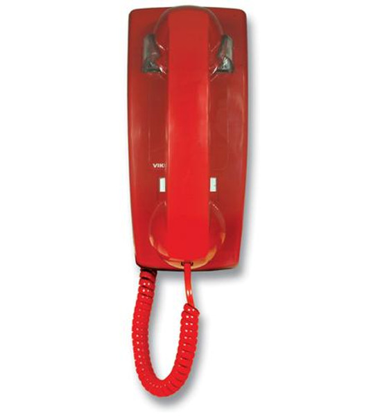 Viking Electronics Hotline Wall Phone - Red