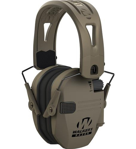 Walkers Game Ear MEGA FDE RAZOR W/FDE RUBBER HEADBAND