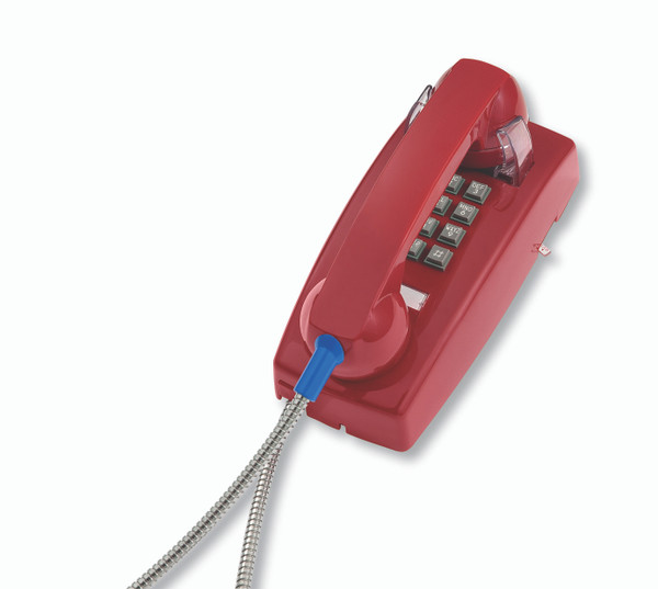Cortelco 255447ARC20M Wall Phone w/Armored Cord