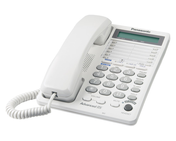 Panasonic Consumer 2-Line Feature Phone with LCD White