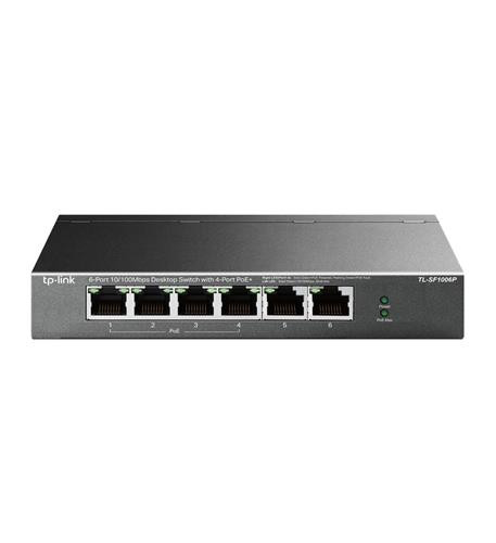 6-Port 10/100Mbps Desktop Switch w/4PoE+