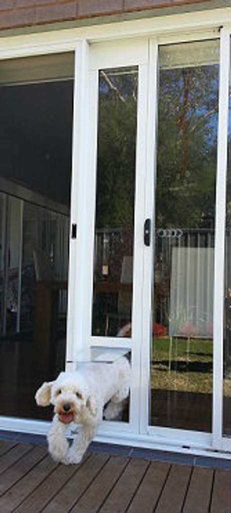 install pet door in security screen