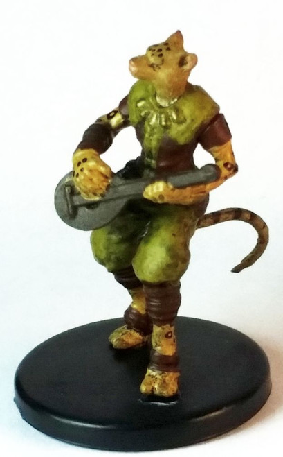 Tabaxi Minstrel Dungeons & Dragons miniature from Icons of the Realms Tomb of Annihilation set.