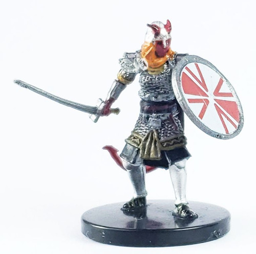 Tiefling Battlemaster Dungeons & Dragons miniature from Icons of the Realms Waterdeep Dungeon of the Mad Mage set.