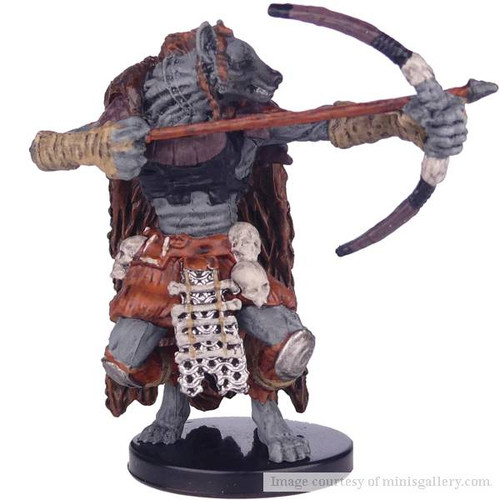 Gnoll Hunter with Brown Cloak Dungeons & Dragons miniature from the Icons of the Realms Icewind Dale - Rime of the Frostmaiden set.
