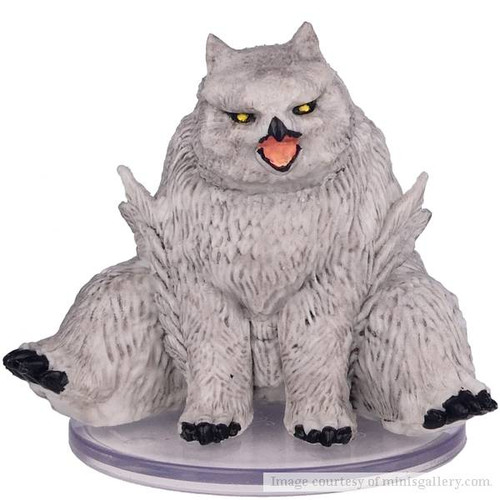 Snowy Owlbear Dungeons & Dragons miniature from the Icons of the Realms Icewind Dale - Rime of the Frostmaiden set.