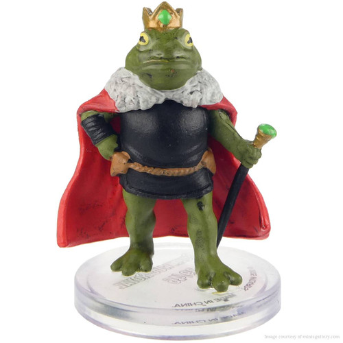 Bullywug Royal miniature from Dungeons & Dragons Icons of the Realms Monster Menagerie Revisited set.