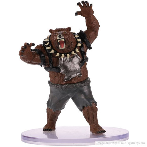 Werebear (brown) miniature from Dungeons & Dragons Icons of the Realms Monster Manual Collection 2 set.
