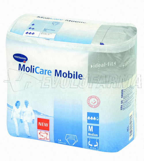 Hartmann molicare mobile. 14 unidades talla m contorno cintura 80-120 cm.