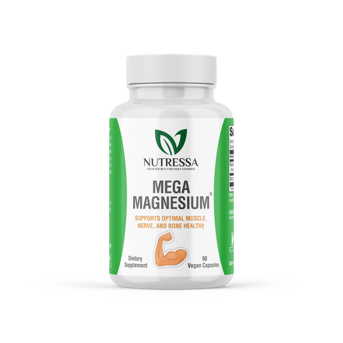 Nutressa® - Mega Magnesium Veg Caps (Glycinate, chelate, Orate)