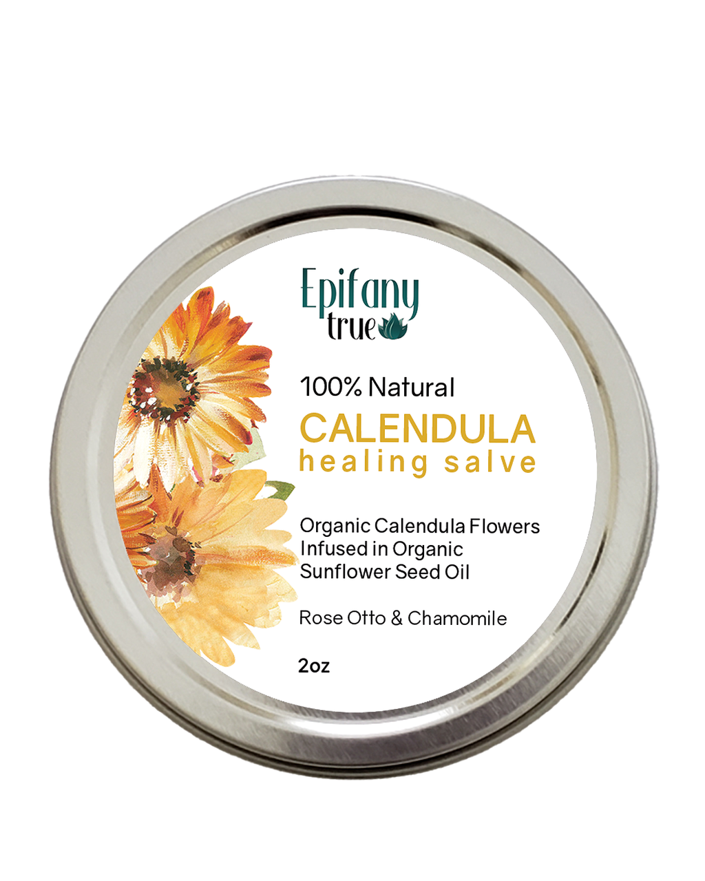 Calendula Comfrey Herbal Salve 2oz, 100% Natural | Epifany True
