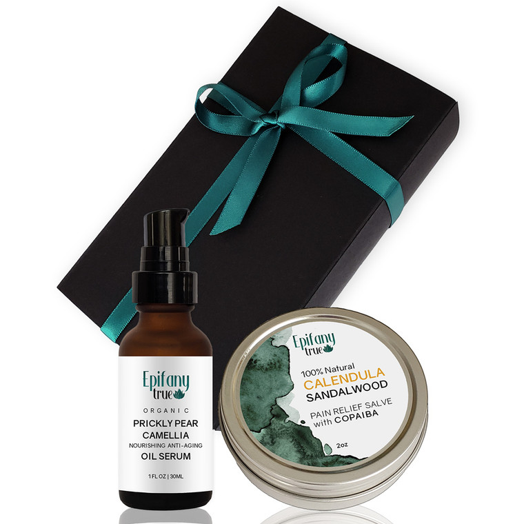 Epifany True Prickly Pear & Camellia Serum with Calendula Sandalwood Salve Gift Set Bundle