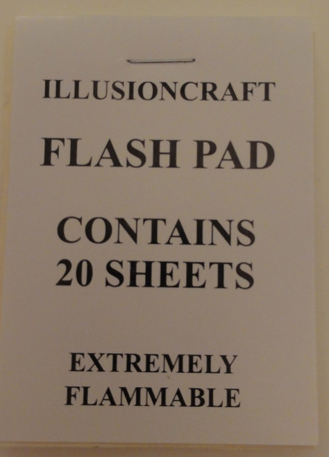 1 FLASH PAPER PAD Magic Fire Trick Effect Prop 20 Mini Sheets 2 x 3  Magician