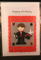 Magician silver greeting card