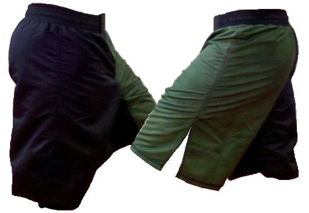 Black and Green Two Toned Blank MMA Shorts - Combatives Gear a DIV of ...