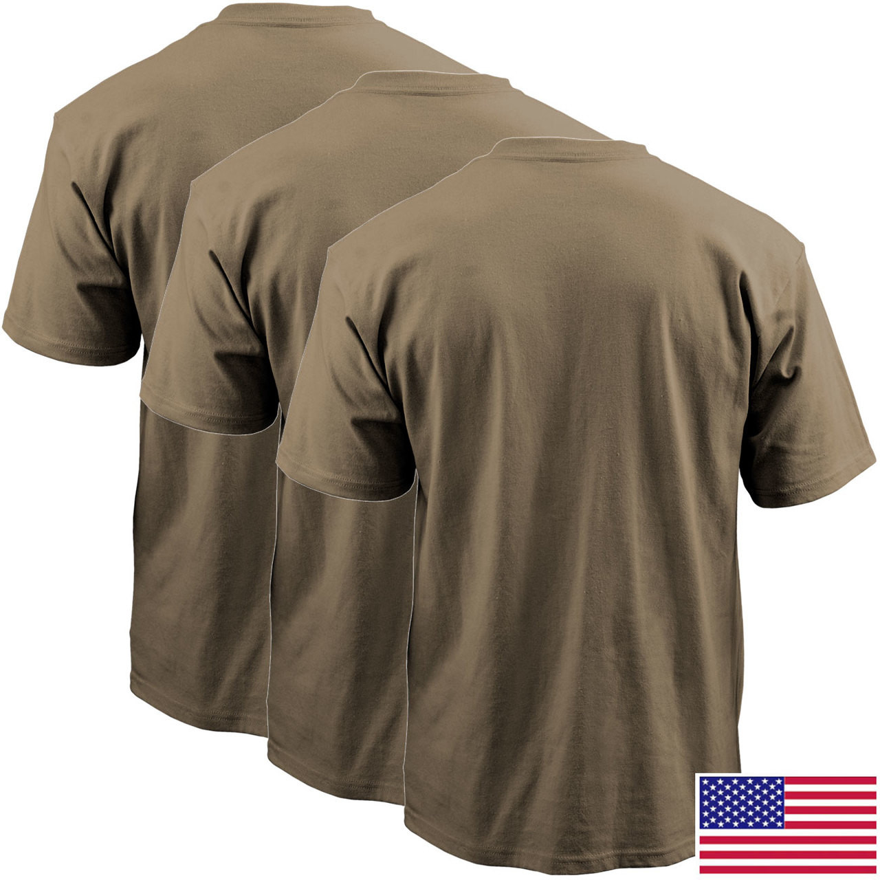 Tan 499 OCP T-Shirt, 50/50 Cotton Poly 3-Pack - Combatives Gear a