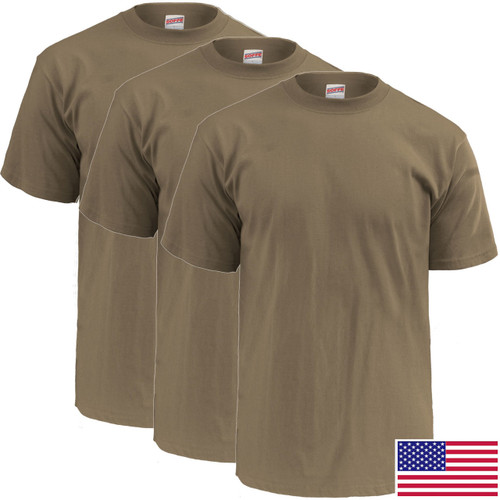 Tan 499 OCP T-Shirt, 50/50 Cotton Poly 3-Pack