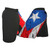 Distressed Puerto Rico Flag MMA Shorts - Side View