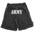 MACP Fight Shorts Black and Silver - Army on Seat - MACP on Belt and Leg