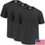Military Black T-Shirt, 100 Percent Cotton Poly 3-Pack