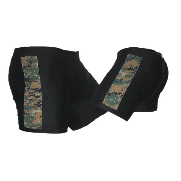 Black and Marpat Stripe Vale Tudo MMA Shorts