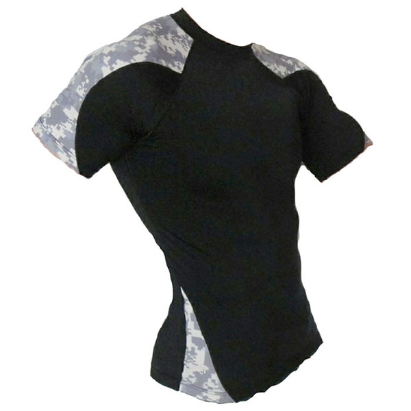 Black and ACU Rash Guard Short Sleeve