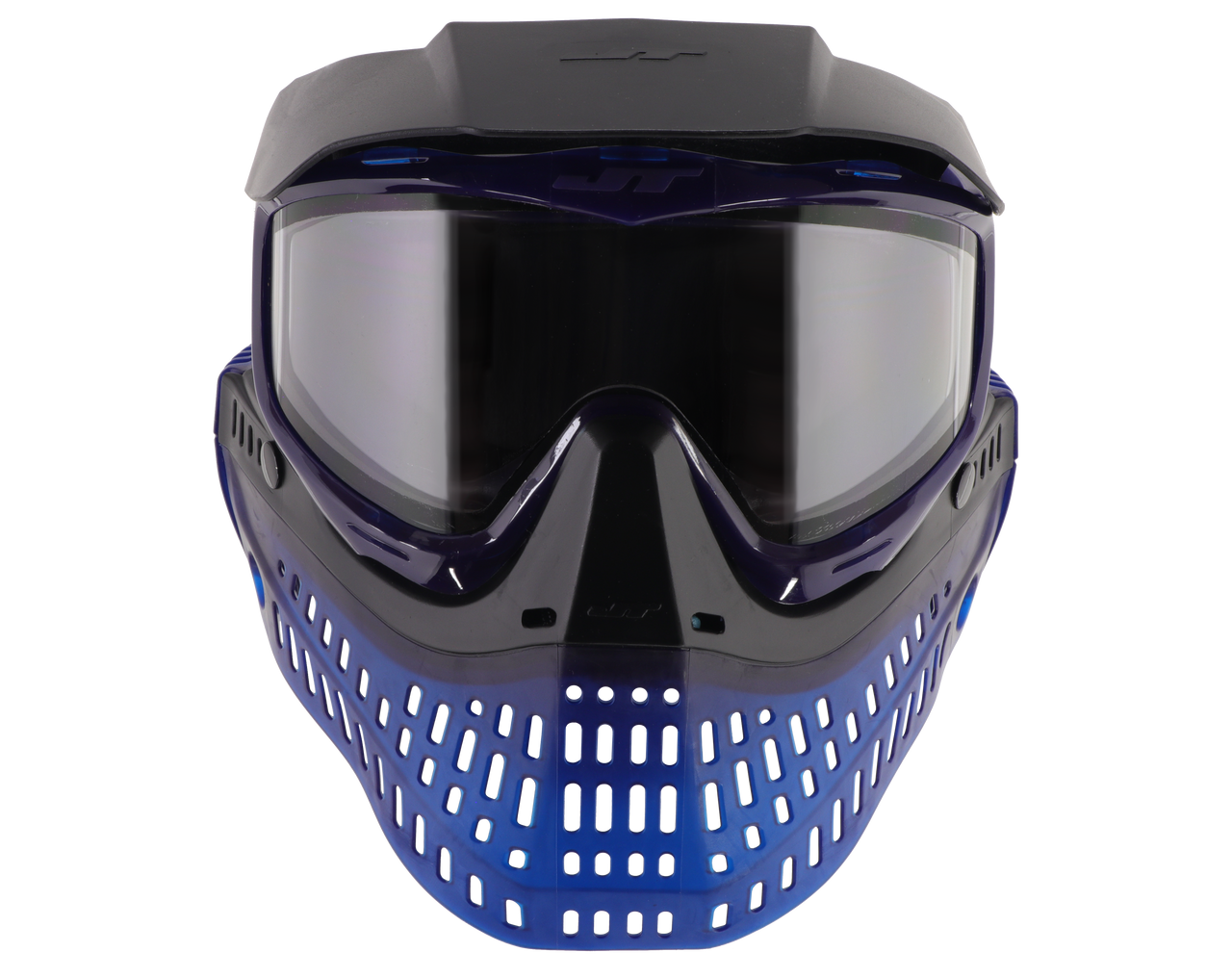 JT Paintball Mask With Clear Adjustable Goggles and Visor, Black