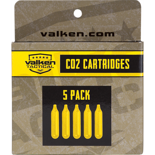 Valken 12 gram Paintball CO2 Cartridges - 5 pack
