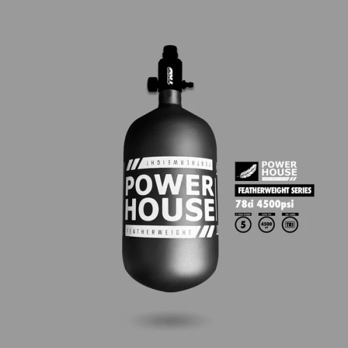 Infamous Pro DNA Powerhouse "Featherweight" Tank 78ci-BOTTLE ONLY  (Black/White)