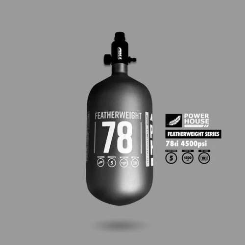 Infamous Pro DNA Powerhouse "Featherweight" Tank 78ci-BOTTLE ONLY  (Black/White)