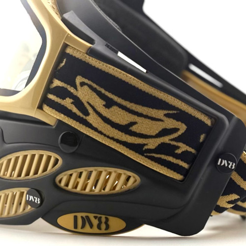 JT Paintball Flex 8 Goggle - LE  Black/Tan - DV8 Ear Tan/Black Logo Combo