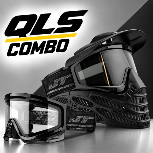 JT Paintball Flex 9 Goggle - Vadar Black - Black QLS Quick Change Lens Combo