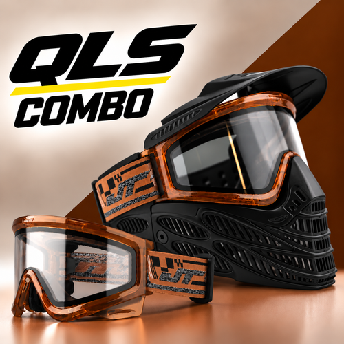 JT Paintball Flex 9 Goggle - Vadar Black - Brown QLS Quick Change Lens Combo