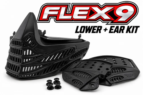 all black flex 9 f9 lower and ear kit