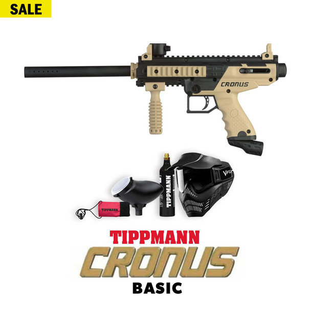 Tippmann Cronus Basic Black Friday Package - Gun, Mask, Hopper & CO2 Tank