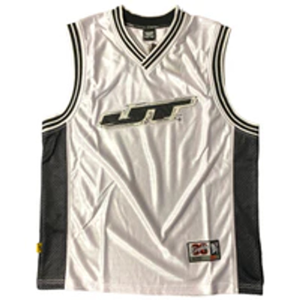 JT Paintball Basketball Jersey - White / Black