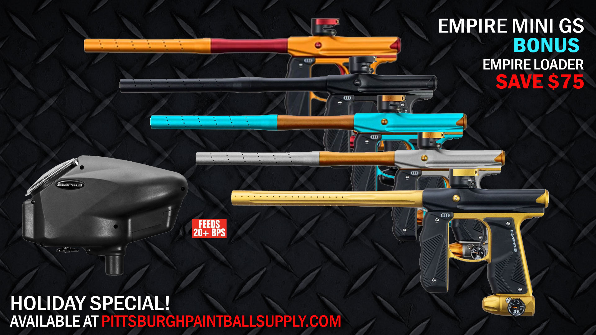 Empire Mini Paintball Marker GS - Silver and Gold
