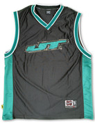 JT Paintball 2022 Retro Basketball Jersey - Black/Teal