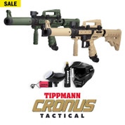 Tippmann Cronus Tactial Black Friday Package - Gun, Mask, Hopper & CO2 Tank