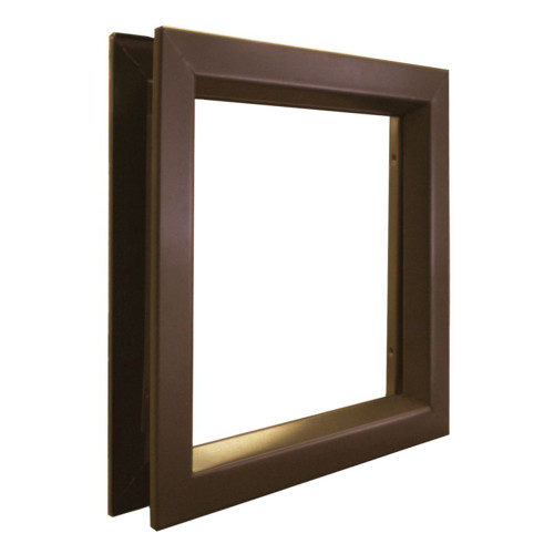 12" x 12" Mirilla con Marco Biselado en Bronce y Sujeción con Tornillería