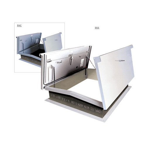 Trampilla de Acceso para Equipos en Azotea de Aluminio - Doble Hoja