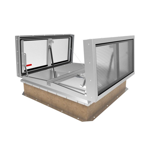 Trampilla de Humo LightMAX de Doble Hoja Aluminio