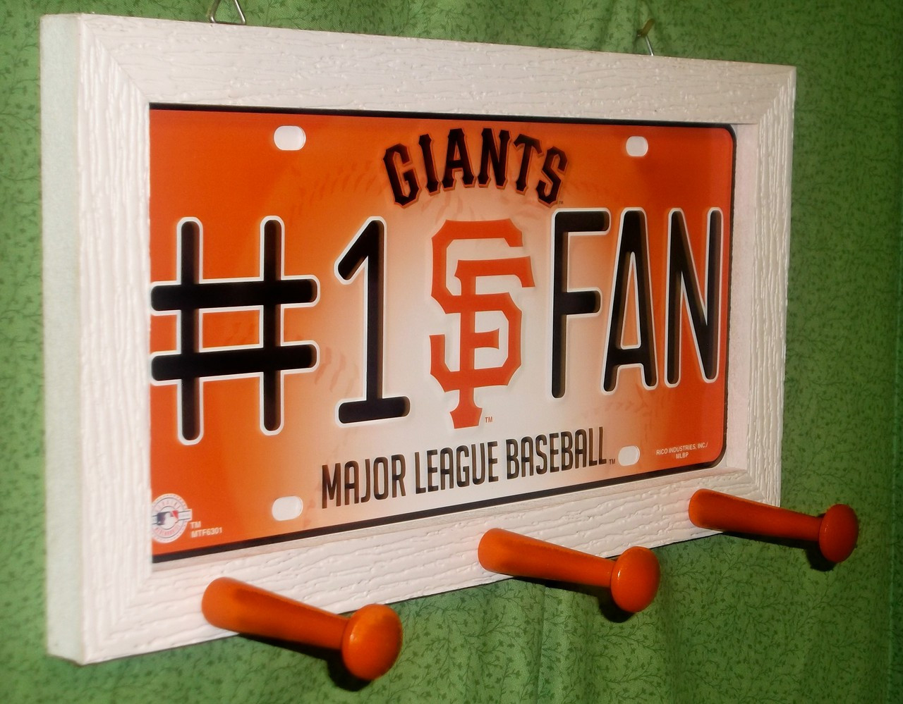 San Francisco Giants 1 Fan License Plate Peg Hanger Sporty Crafts
