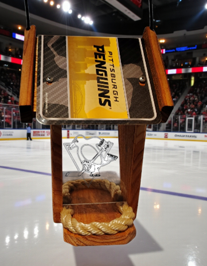Pittsburgh Penguins License Plate Bird Feeder