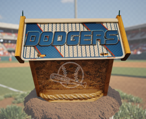 LOS ANGELES DODGERS Deluxe Two-Sided Cedar Bird Feeder (SB Series)