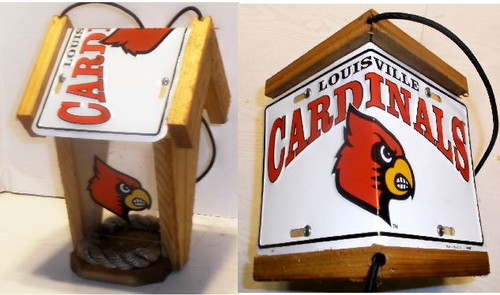 Louisville Cardinals License Plate Roof Bird Feeder