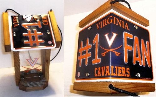 Virginia Cavaliers #1 Fan License Plate Roof Bird Feeder