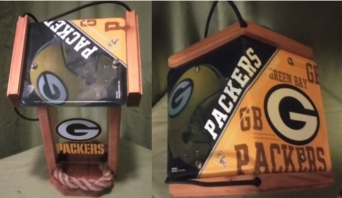 Green Bay Packers License Plate Roof Bird Feeder (SI series)